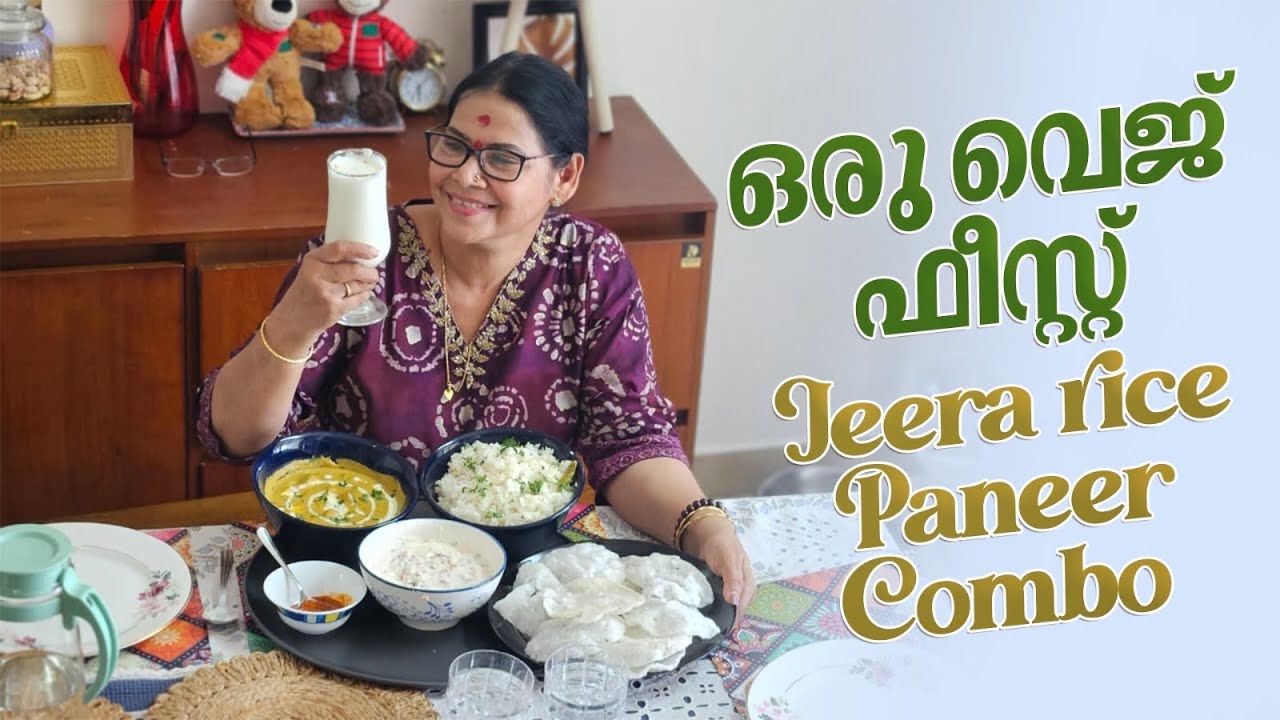 ഒരു വെജ് ഫീസ്റ്റ് | Jeera rice and Paneer Combo 