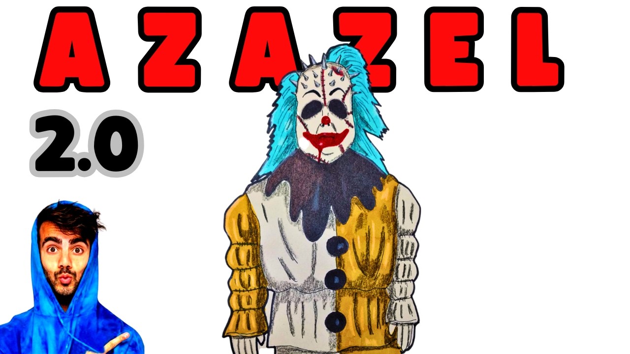 Como DIBUJAR al PAYASO AZAZEL 2.0 de la DEEP WEB (Fede Vigevani) How to DRAW AZAZEL CLOWN 2.0