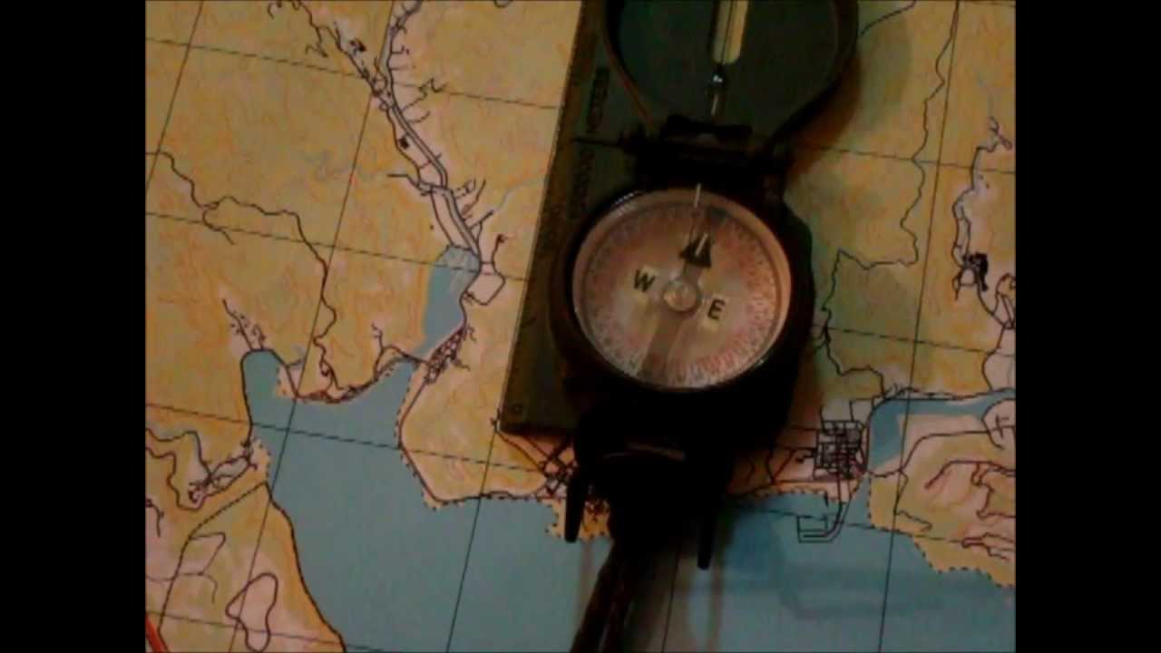 How to orient a map using a compass