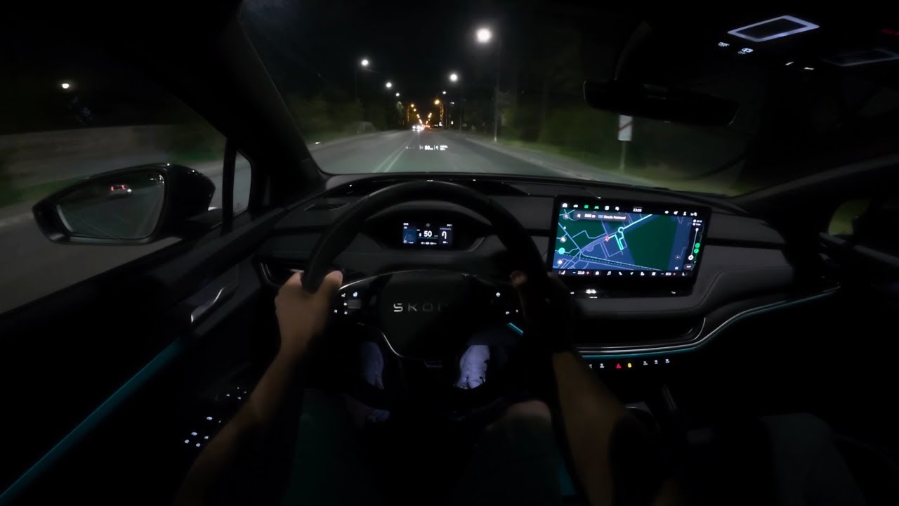 NEW Skoda Enyaq Coupe 2026 Night Drive