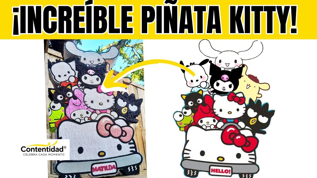 🥳 Una PIÑATA que NO PASA DESAPERCIBIDA: ¡Hello Kitty y sus amigos para un cumple SOÑADO!