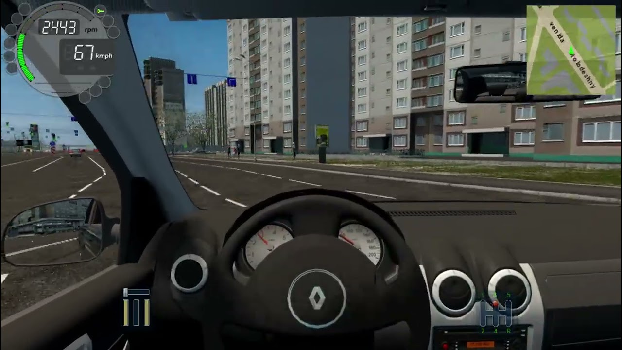 City Car Driving /  Carreras Ilegales con el Renault Logan