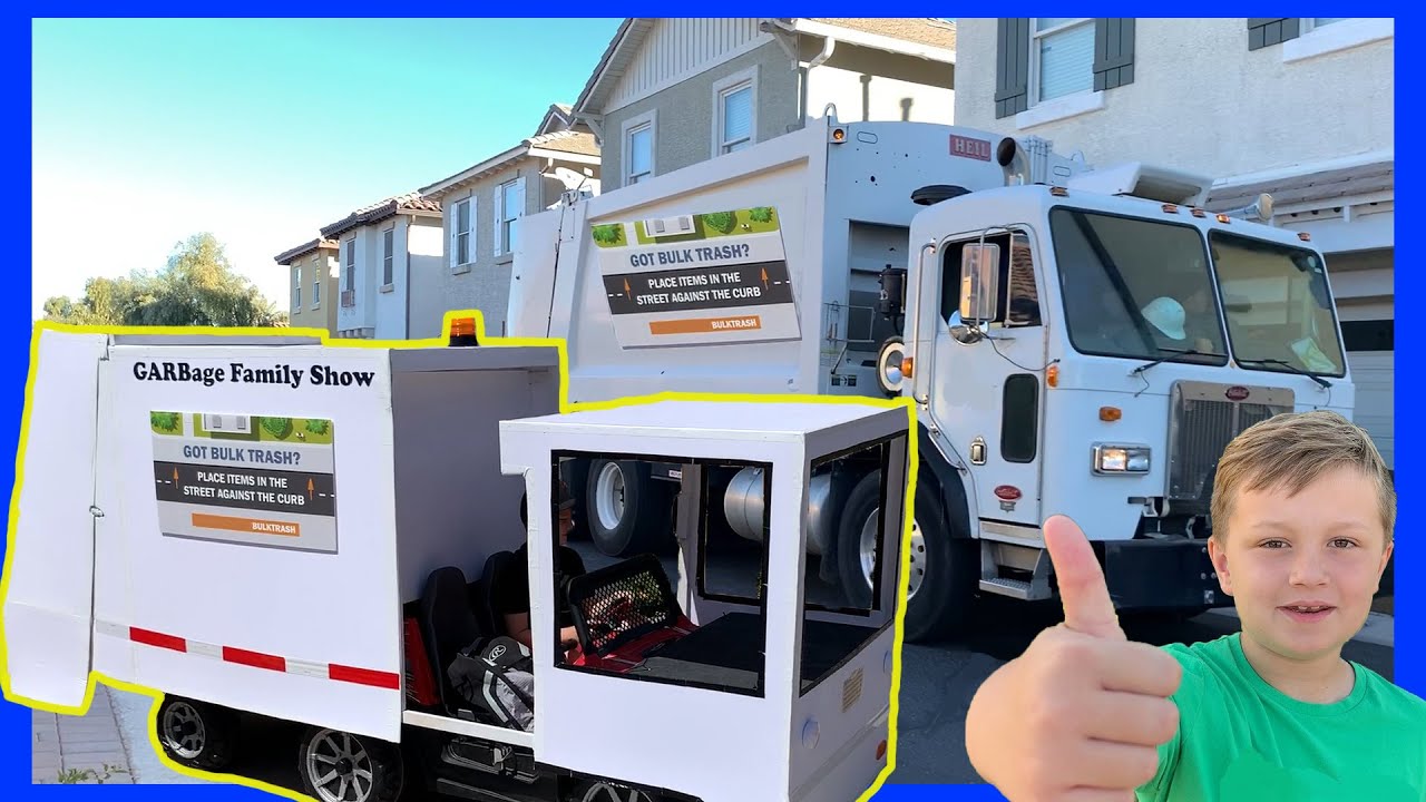 Following The Garbage Truck and Recycle Truck With My Toy Trash Truck | Video For Kids