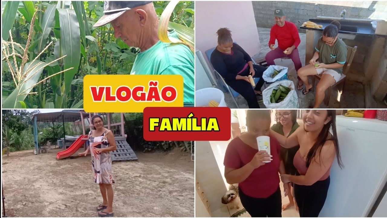 AS MENINAS ME ENTREGARAM😅 DIA DE COLHER MILHO+ PLANTIO NA HORTA+LIMPAMOS E COZINHAMOS MILHO😋