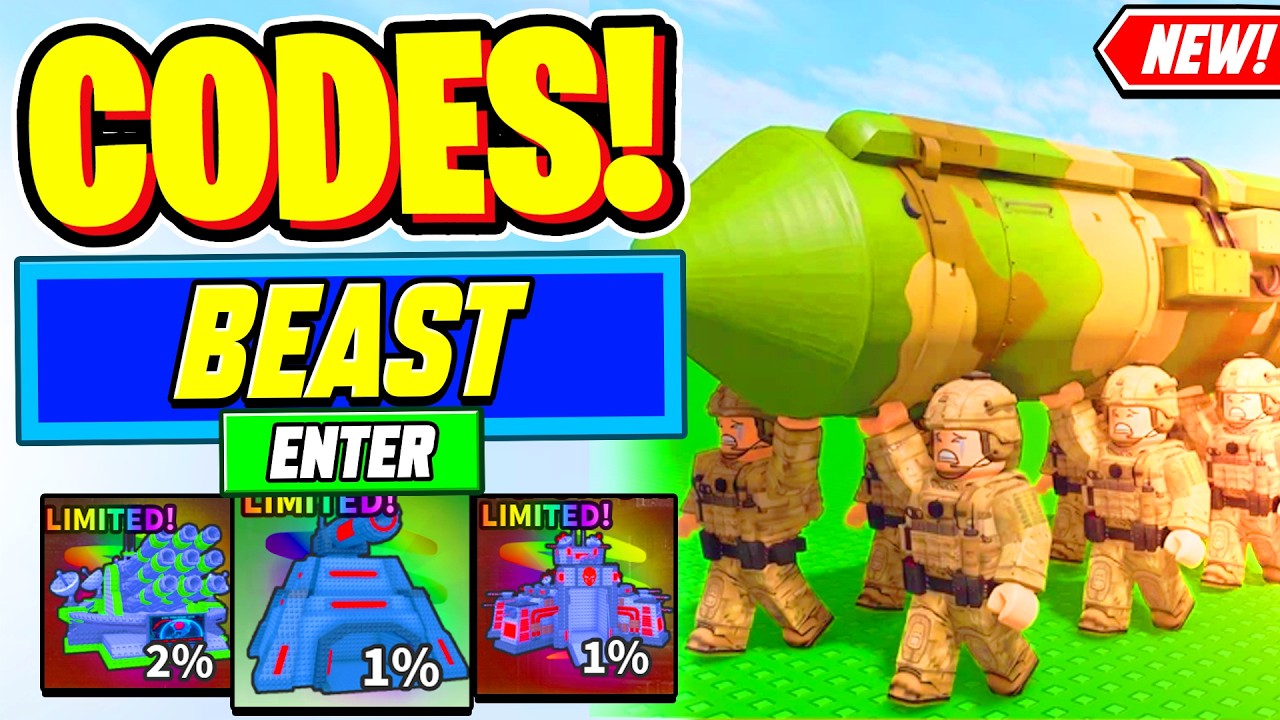 ⚠️Новые⚠️ ВСЕ РАБОЧИЕ КОДЫ ОБНОВЛЕНИЯ BEAST BREACH для Mini War 2026 &mdash; Коды Roblox Mini War 2026