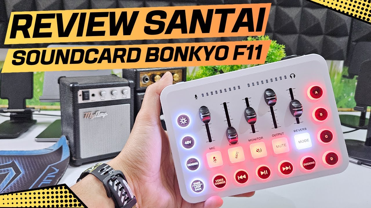 REVIEW SANTAI Soundcard BONKYO F11 || Murah dan sudah ada Phantom Power 48vnya MANTAP