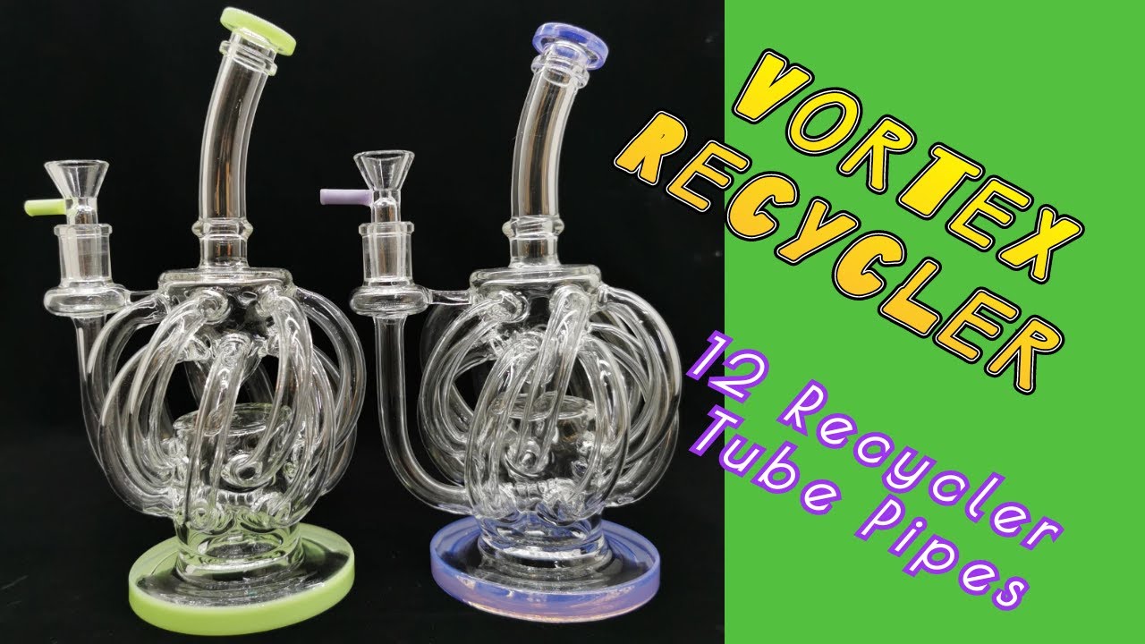 Recycler Tube Pipes Vortex Recycler Glass Bong Super Cyclone Oil Dab Rig ShareBongs Product Review