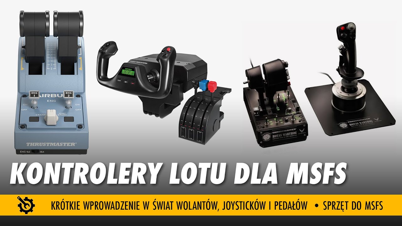 Kontrolery lotu - wprowadzenie w świat wolantów, joysticków i pedałów lotniczych.