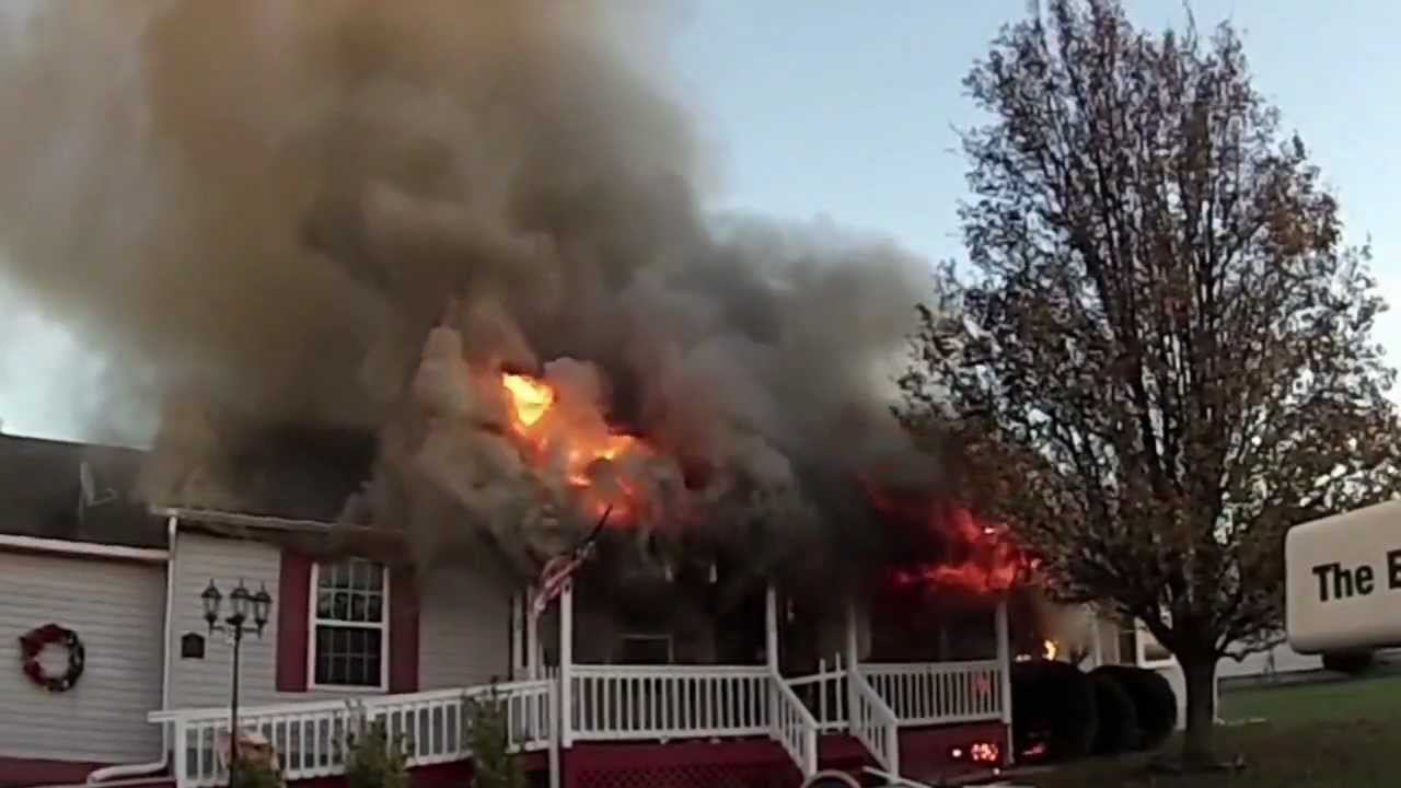 Working House Fire w/FireFighter Rescue, Great Mills, MD