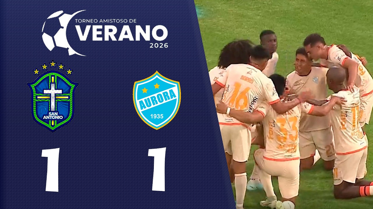 Empate en el Felix Capriles - San Antonio 1 - Aurora 1 - Torneo Amistoso de Verano