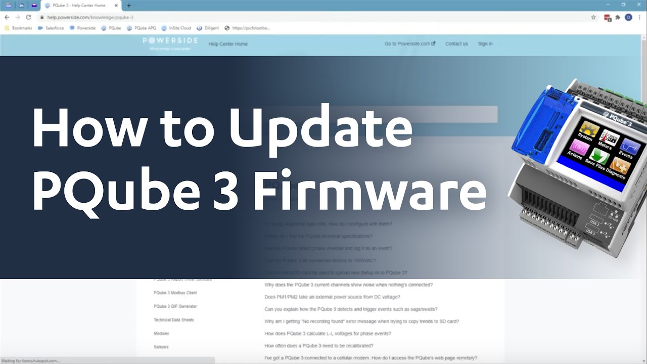 How to update PQube 3 power analyzer firmware
