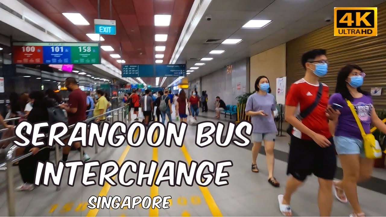 Serangoon Bus Interchange | Singapore Walking Tour | Dec 2021 [4K]