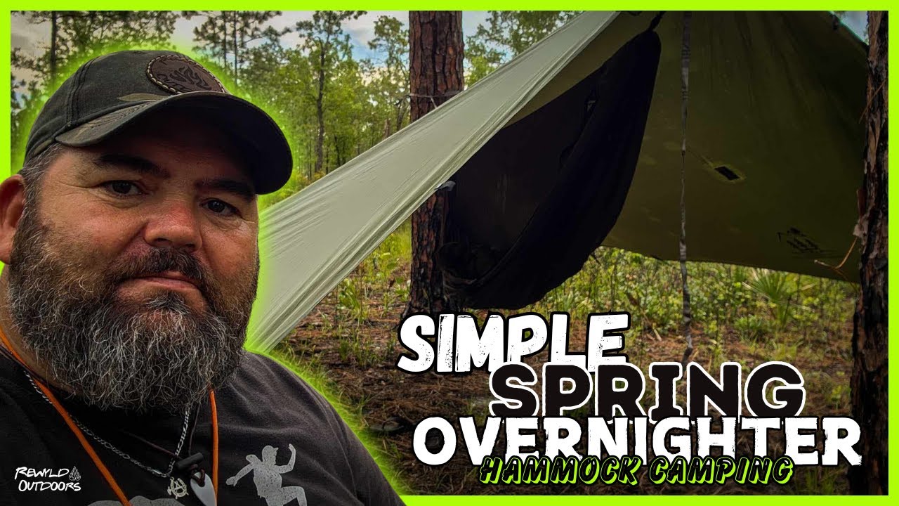 Simple Spring Overnighter| Hammock Camping #hammockcamping #bushcraft #campfirecooking