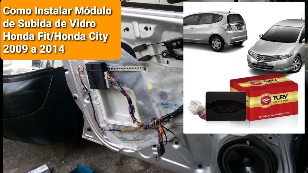Instalar Módulo  subida de Vidro Honda fit