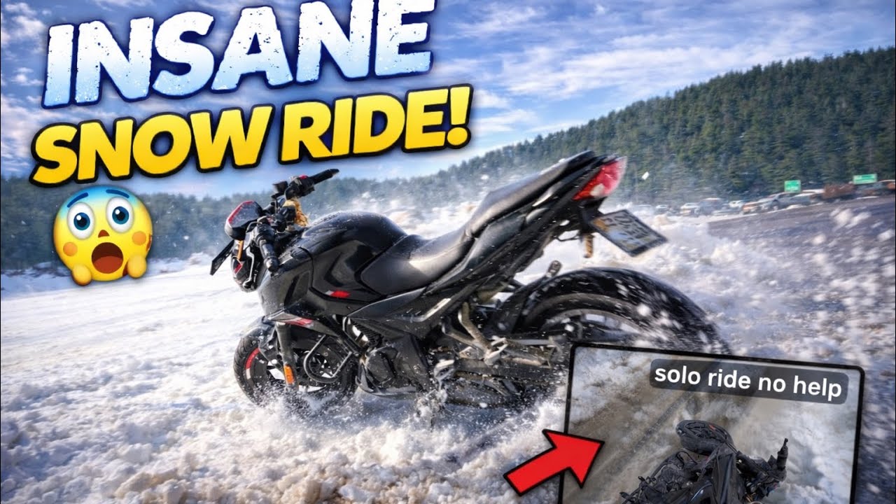 My First Solo Ride on N160… and I Crashed 😱❄️||abhimanyuvlogs