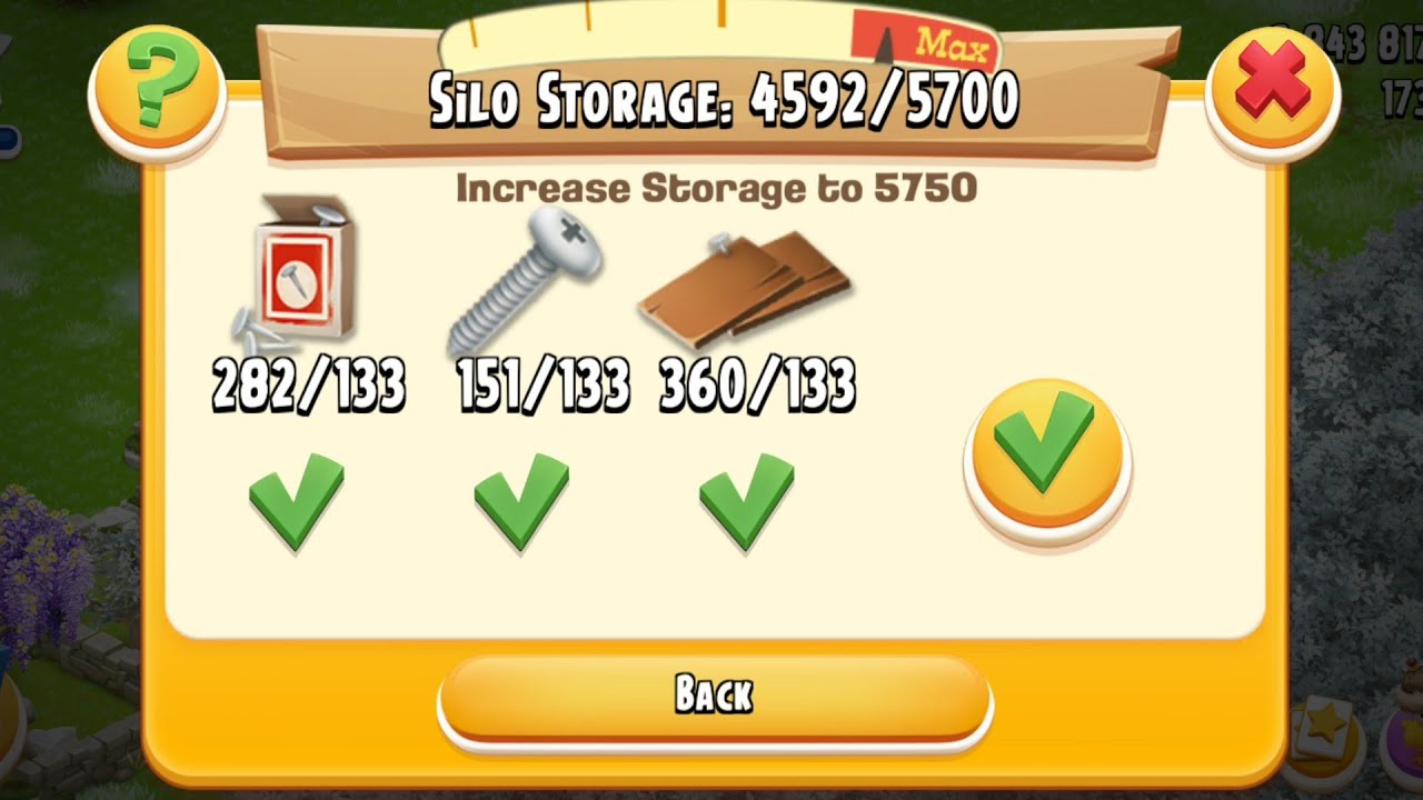 Hay Day : Silo Storage Upgrade | Level 145