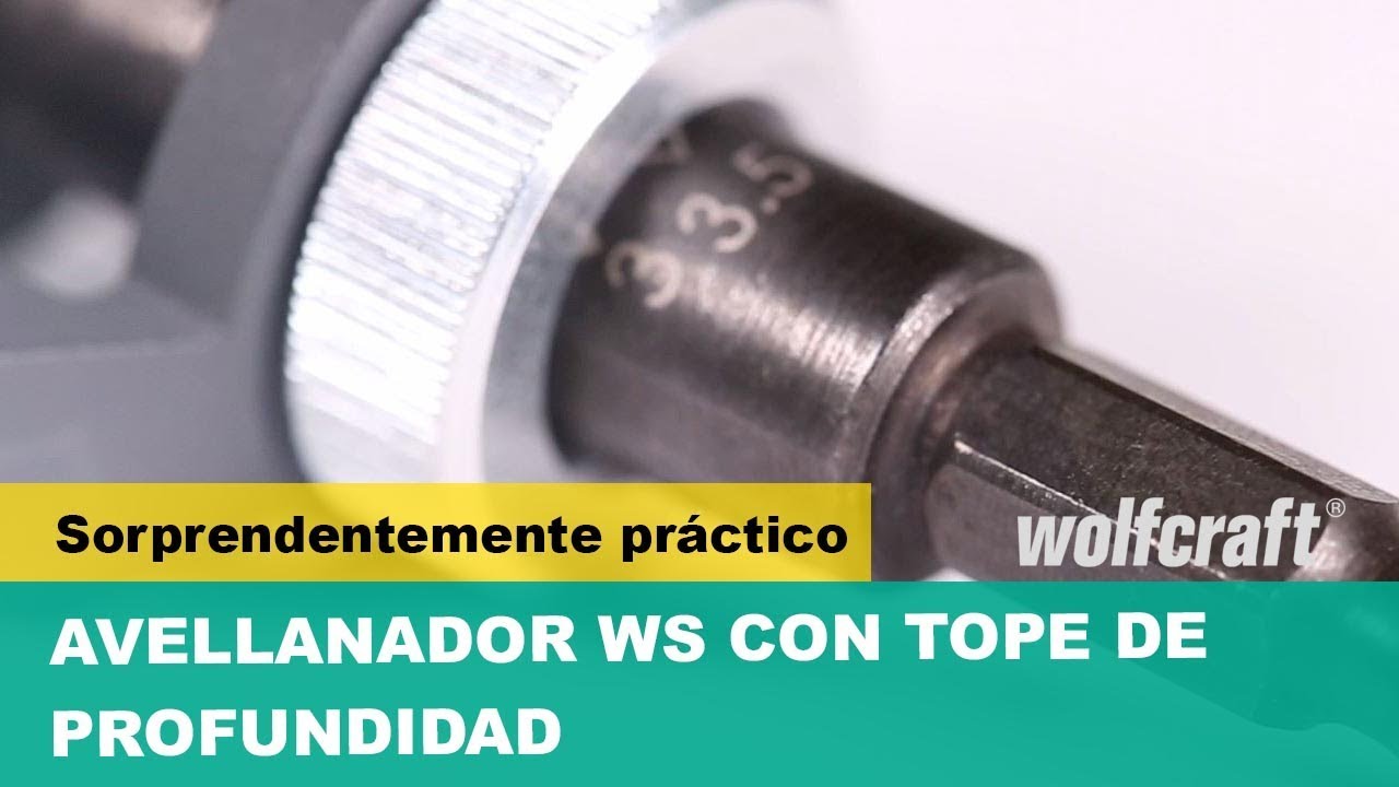 Avellanador con tope de profundidad | Perforación a mano sin deslizarse con el soporte | wolfcraft