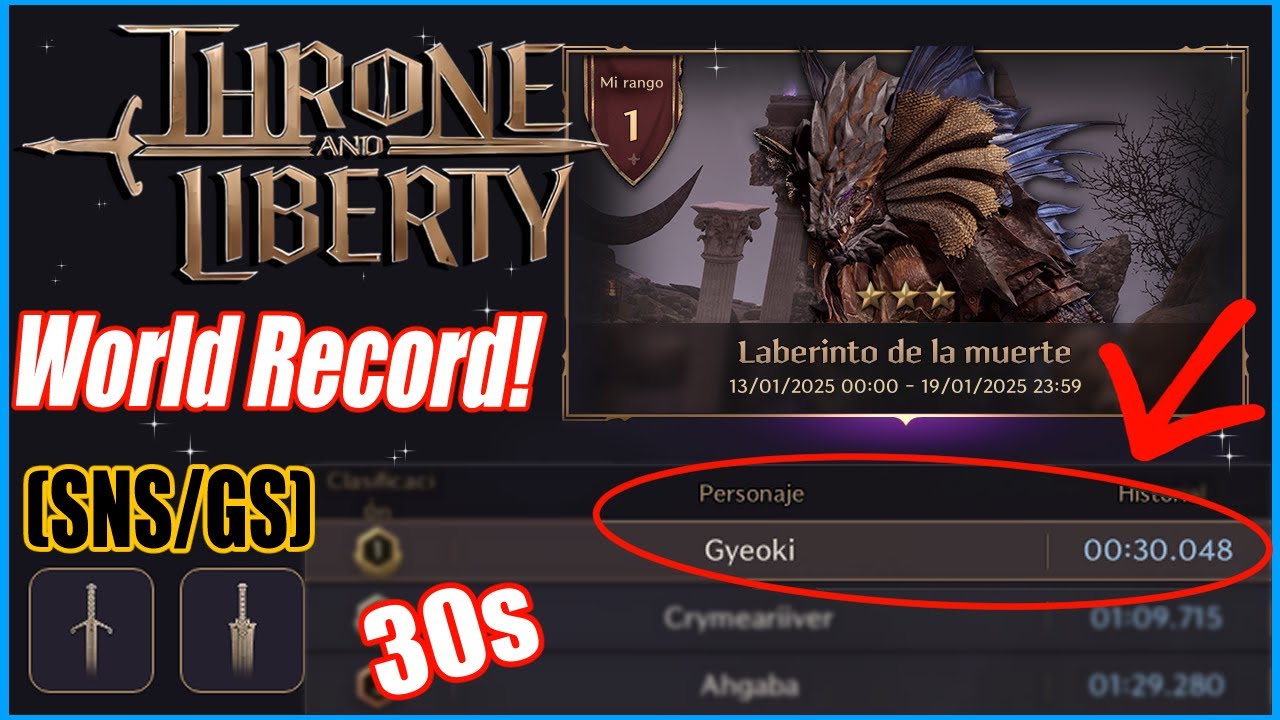 THRONE AND LIBERTY | &iquest;&iquest;&iquest;TANK DPS??? 🛡️ (SNS/GS) Gate of Infinity 🛡️ World Record!