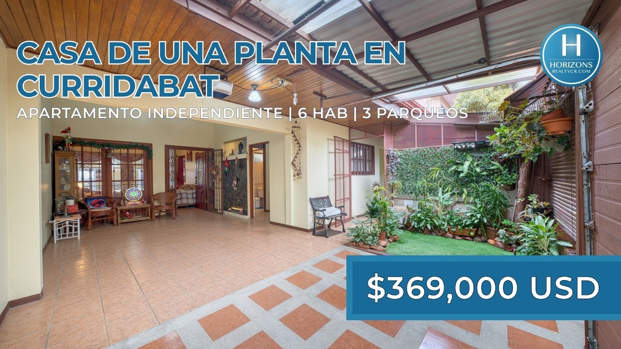Se Vende Casa de Una Planta en Curridabat con Apartamento Independiente noj1237ij