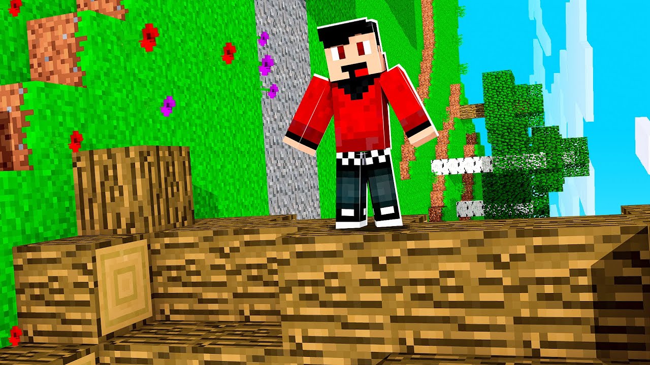 Playing Minecraft BUT The World is SIDEWAYS!