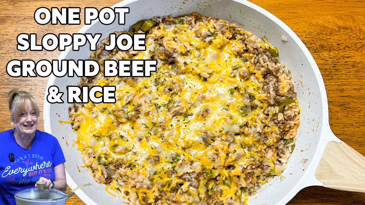 ONE POT SLOPPY JOE GROUND BEEF & RICE DINNER