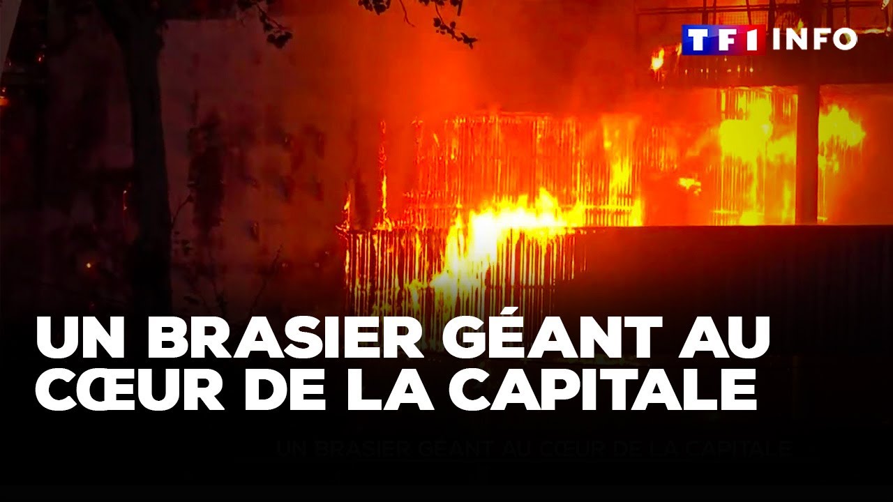 Spectaculaire incendie à Paris : un brasier géant au cœur de la capitale｜TF1 INFO
