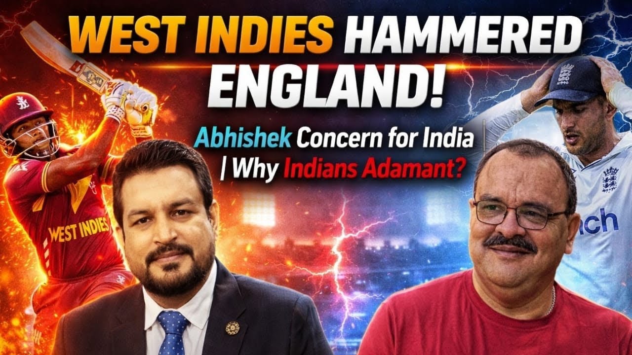West Indies hammered England | Abhishek concern for India | Why Indians adamant, BCCI asked ICC