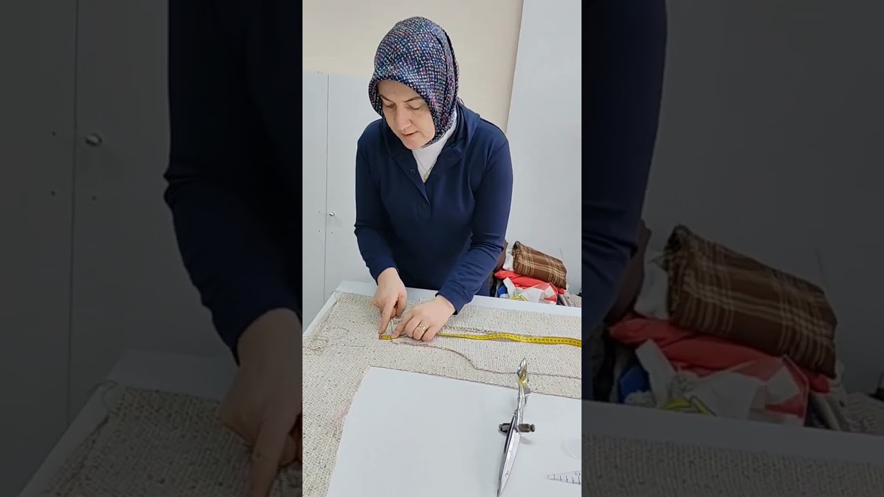 “Kalıp yok ❌Tuvit kumaş var ✅Bu jile ölçüyle çizildi!”