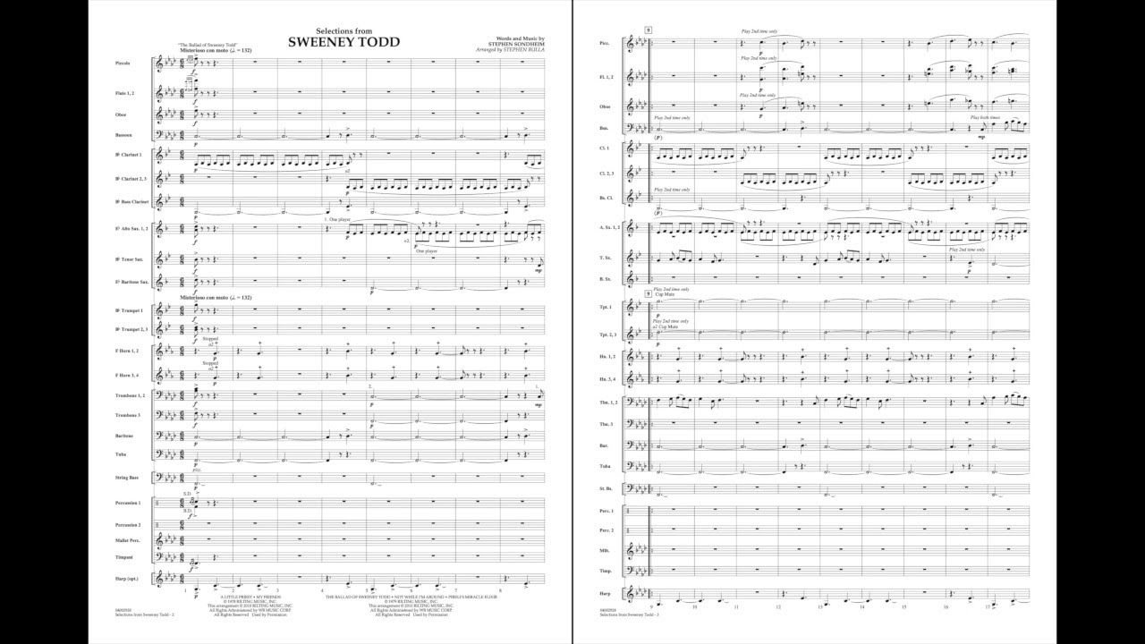 Selections from Sweeney Todd by Stephen Sondheim/arr. Stephen Bulla