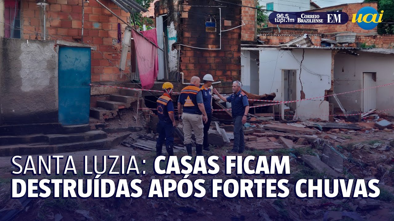 Santa Luzia: Casas ficaram destruidas após fortes chuvas