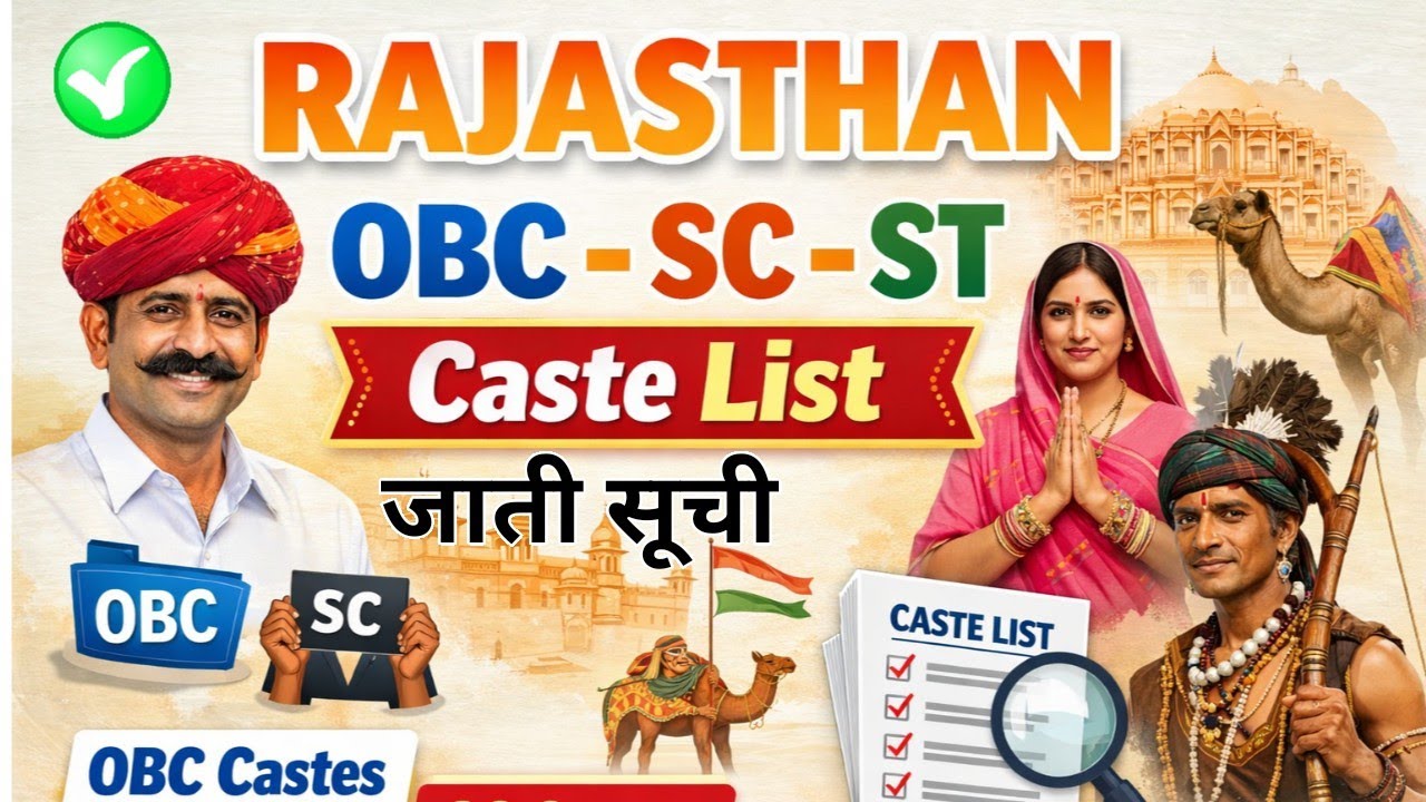 Rajasthan Caste list | Rajasthan obc sc st Caste list new