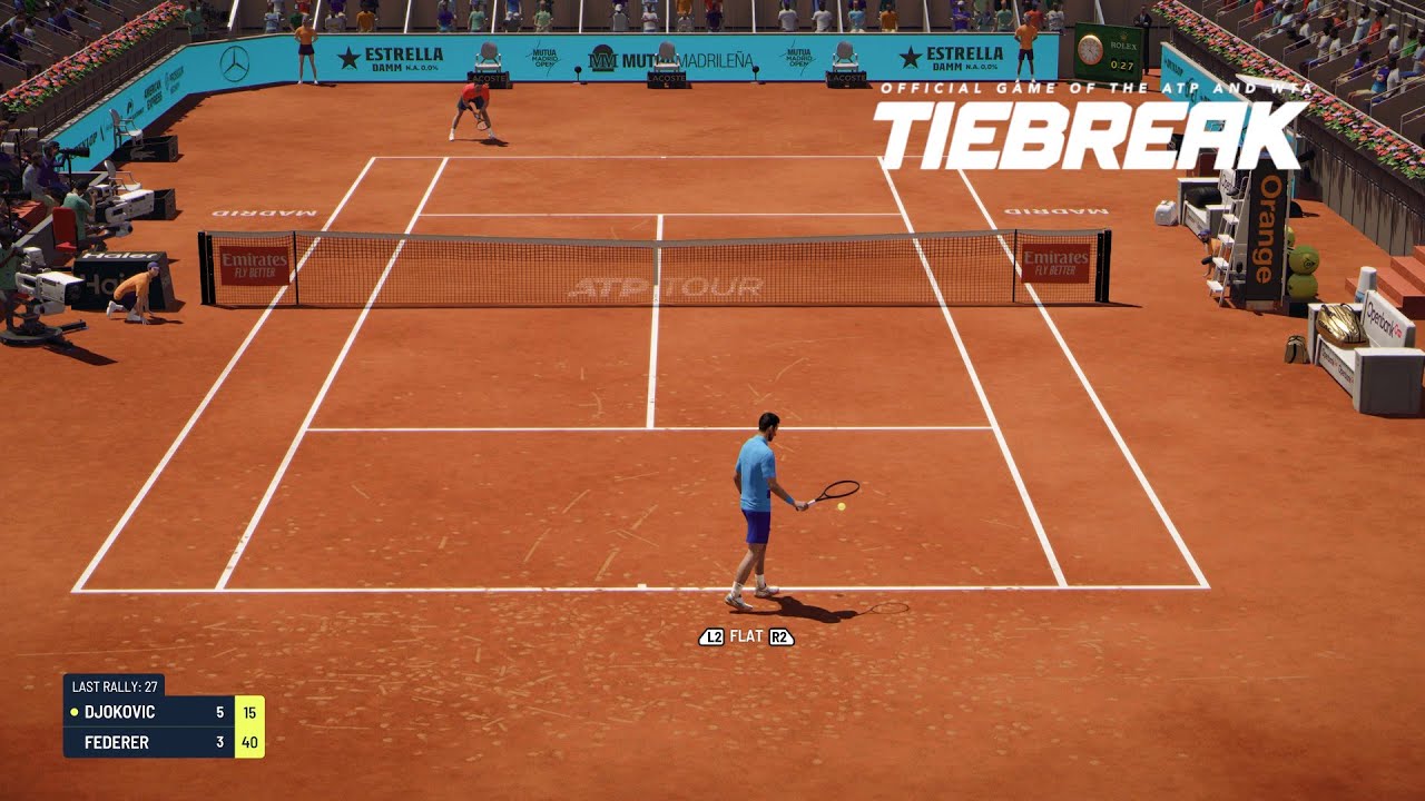TIEBREAK - Roger Federer Vs Novak Djokovic I Madrid Masters I Legendary AI (PS5)
