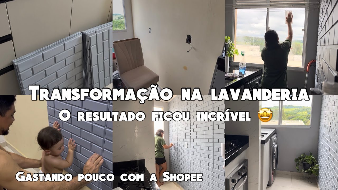 NOSSA LAVANDERIA TÁ DE CARA NOVA 😱 TRANSFORMAÇÃO O RESULTADO FICOU INCRÍVEL!! 🤩 