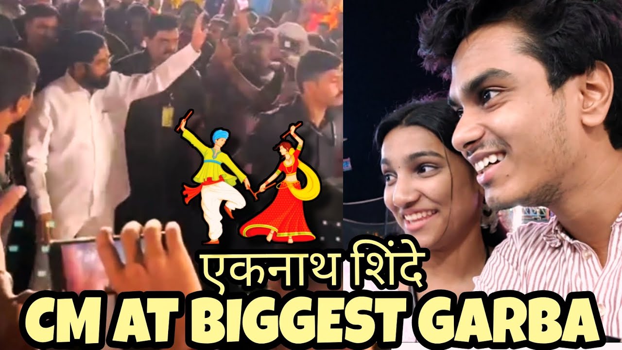 CM एकनाथ शिंदे AT BIGGEST GARBA OF NAVI MUMBAI