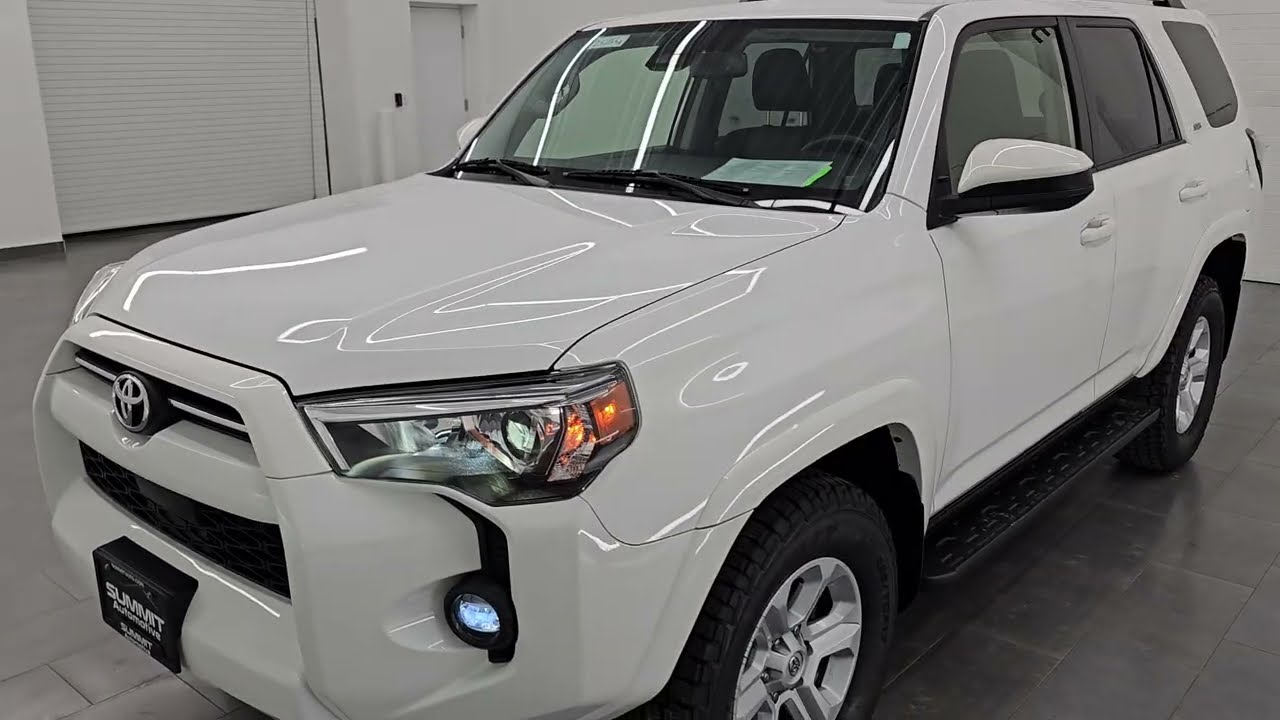 Toyota 4Runner SR5 Super White 2021 года выпуска, полный привод, буксировочный пакет, обзор 4K, 2...