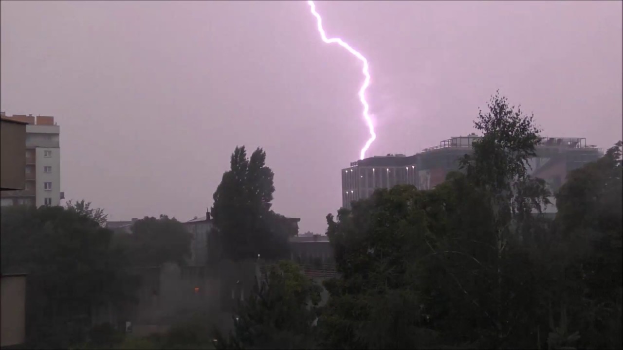 BURZA nad Łodzią - Storm over the city - Шторм над городом - August 10, 2017