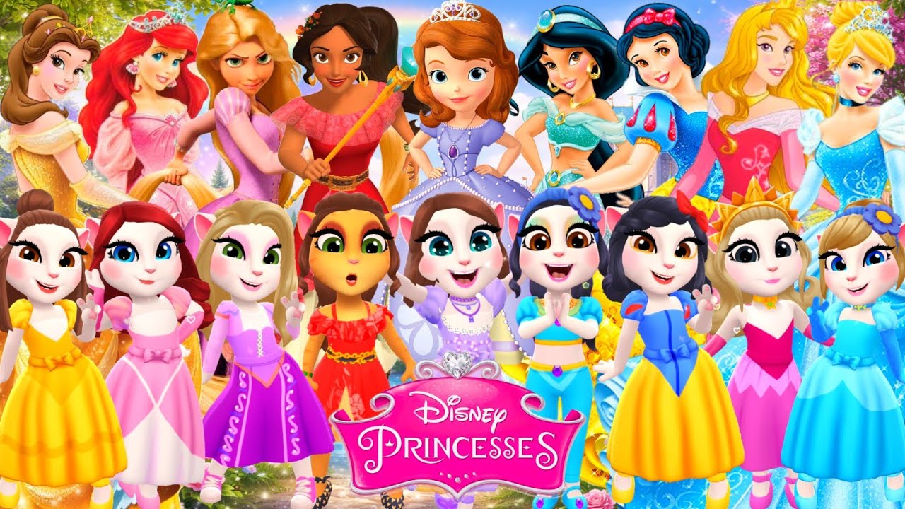 🌈DISNEY PRINCESSES ➕ ANGELA 2 😱 | Magical Cosplay Transformation 👑✨