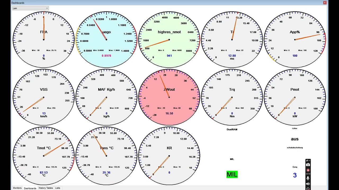 Gear indicator in TunerPro