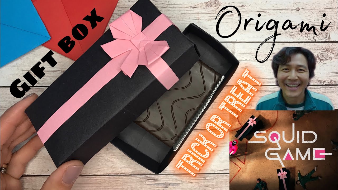 DIY How to make Coffin Box SQUID GAME  Origami Halloween Gift Treat Box #squidgame #netflix #origami