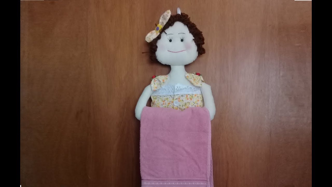 Boneca porta toalha de mão