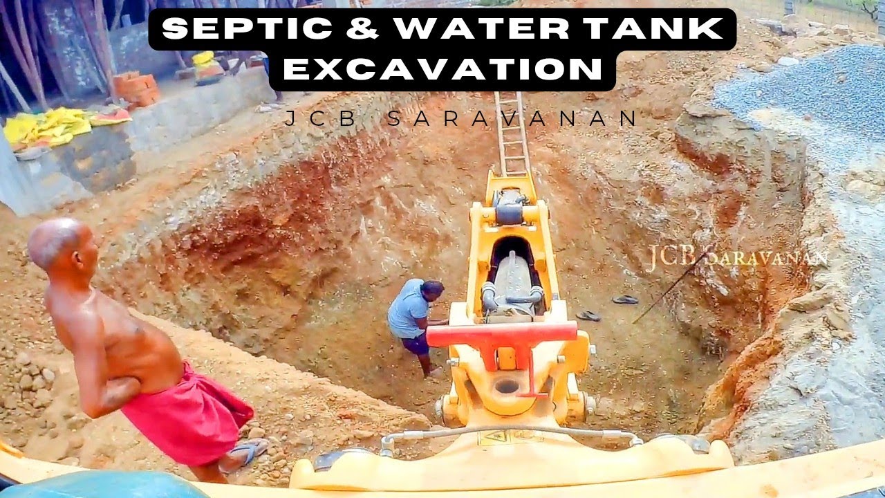 Septic & Water Tank Digging Full Work | JCB 3DX Eco Xpert | JCB Saravanan