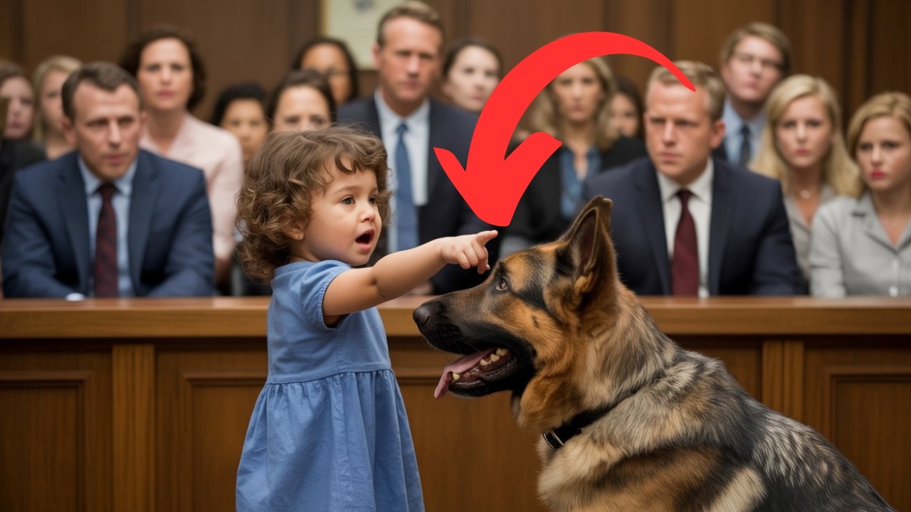 3 Year Old Girl Points at Police Dog in Courtroom, Says Two Words —What Happens Next Shocks the Room
