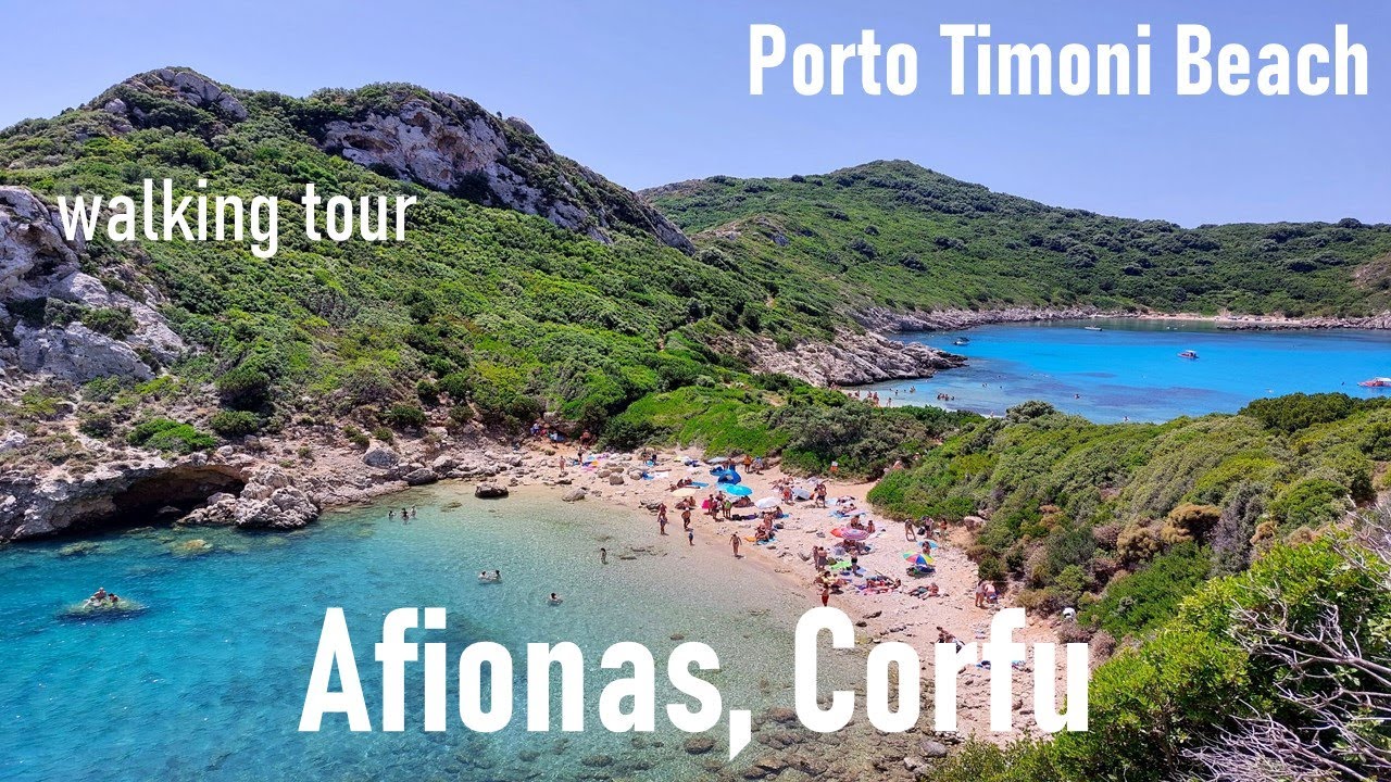 Afionas - Porto Timoni Beach, Corfu / Village walk / Restaurants, cafes / Hike to Porto Timoni Beach