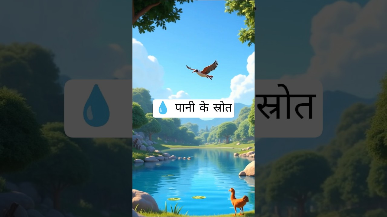 💧 पानी के स्रोत | Where Does Water Come From? | Sources of Water for Kids