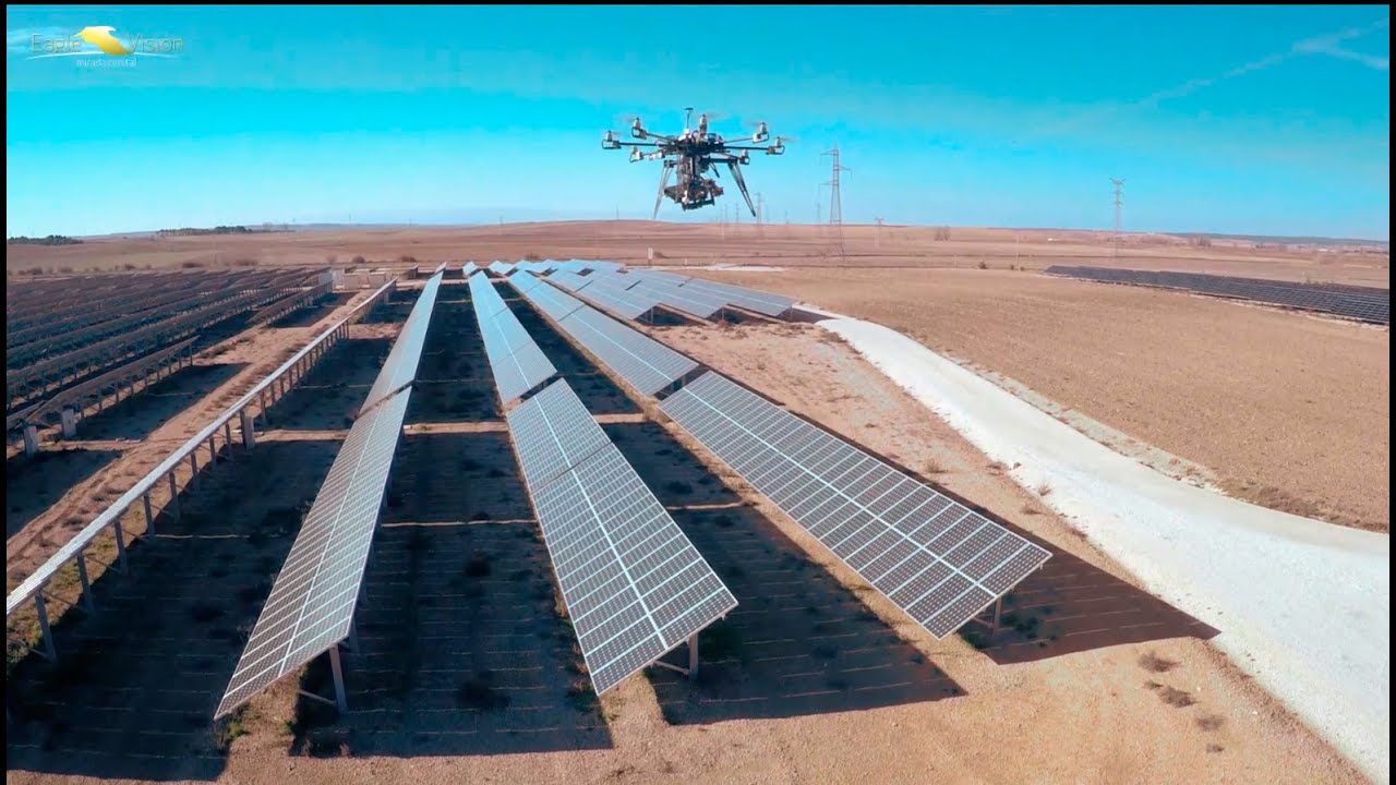 Inspeccion termográfica con drones en plataforma solar fotovoltaica