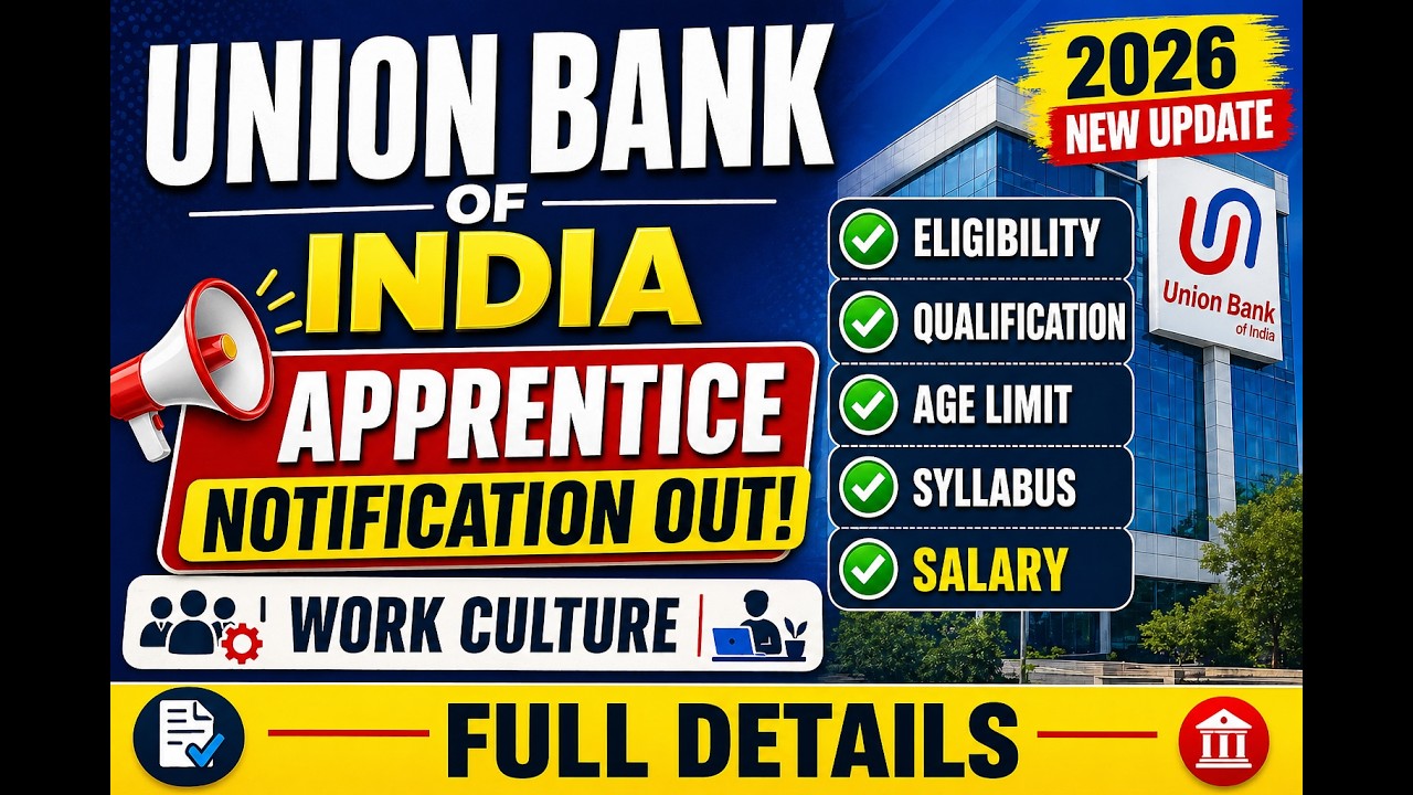 Union Bank Of India Apprentice Notification Out 2026 #banking #jobvacancy