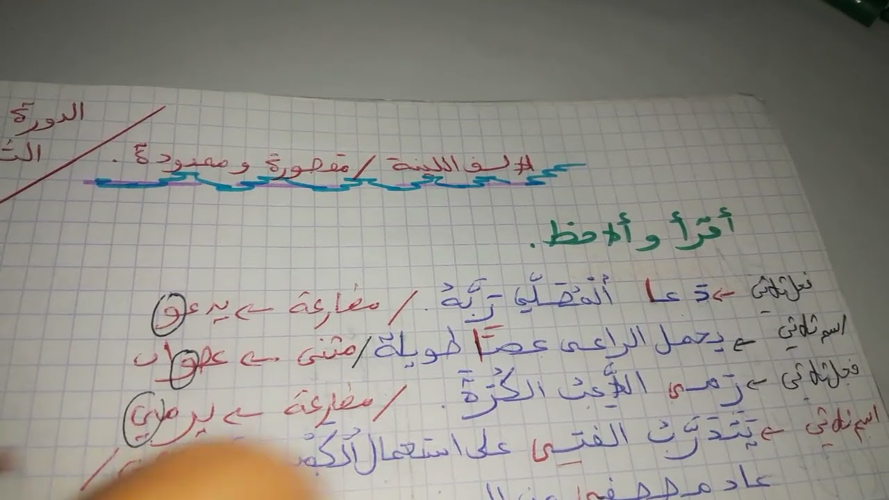 الألف اللينة في الافعال والاسماء /مقصورة وممدودة