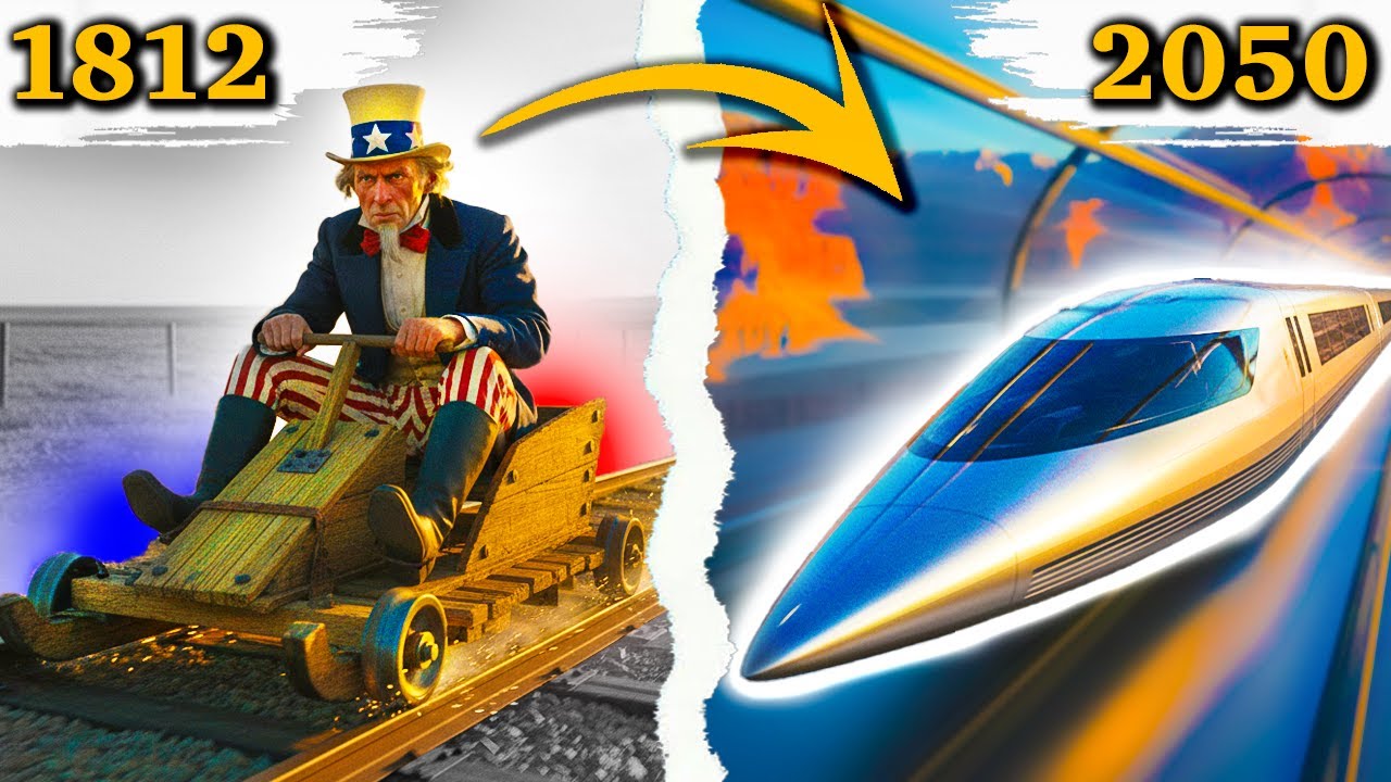 🚄 USA Trains Evolution (1812&ndash;2050) | From Uncle Sam Cart to Hyperloop Future 🇺🇸