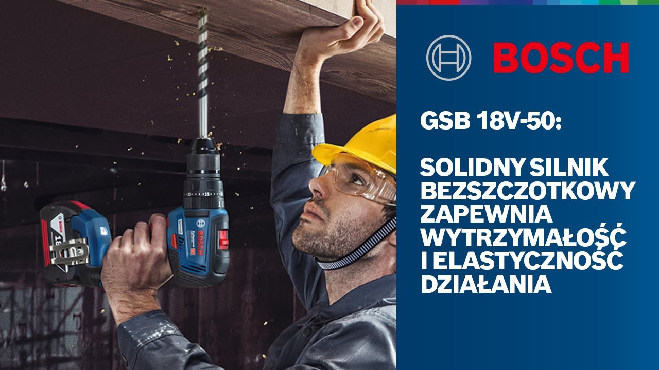 Akumulatorowa wiertarko-wkrętarka udarowa Bosch Brushless GSB 18V-50 Professional