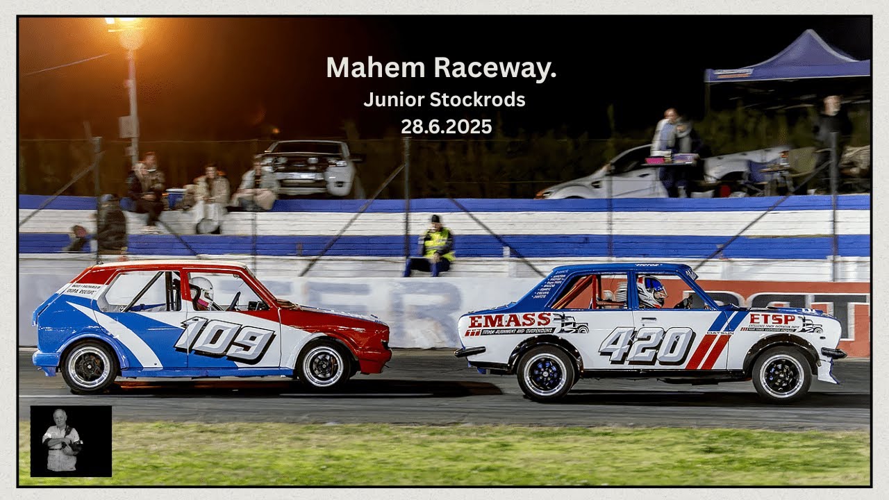Mahem Raceway. Junior Stockrods. Tristan Lewis takes the flag#Oval track racing